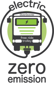 County Connection electric trolley zero emissions logo