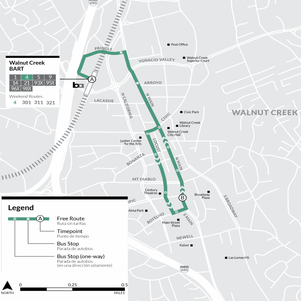 Image of the newly redrawn Route 3 service map.